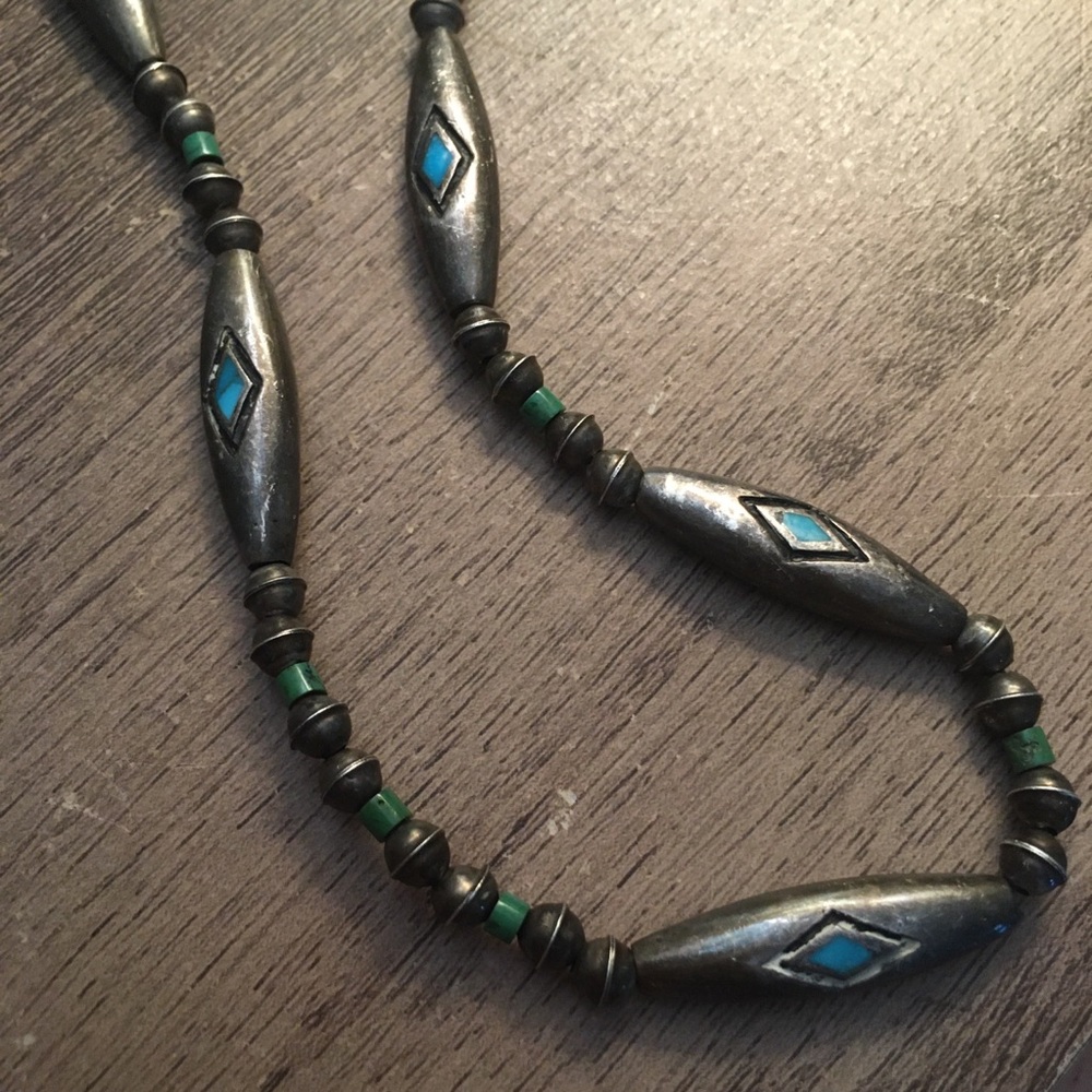 Vintage Silver and Turquoise Necklace